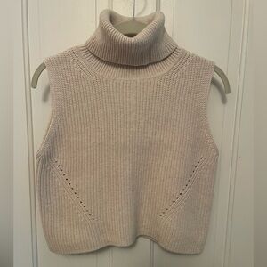 NWOT French Connection cropped sleeveless turtleneck sweater size S